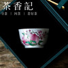 茶香记景德镇徐窑四桃锦绣杯茶杯手绘手作粉彩陶瓷主人杯40ml茶具 商品缩略图4