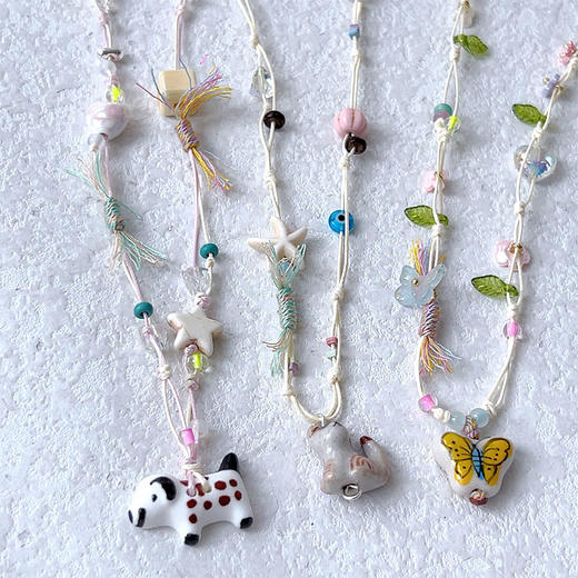 可爱动物陶瓷项链纪念日百货162944362 商品图0