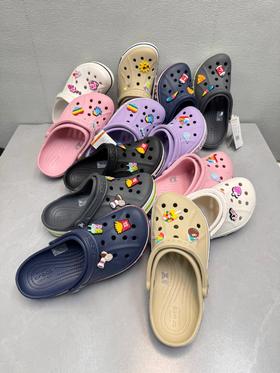 Crocs大贝雅洞洞鞋男女鞋户外沙滩鞋轻便透气凉鞋拖鞋（赠送6个鞋花）