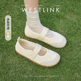 西遇运动芭蕾鞋女新款夏季薄款透气网面德训鞋平底玛丽珍单鞋K1256844