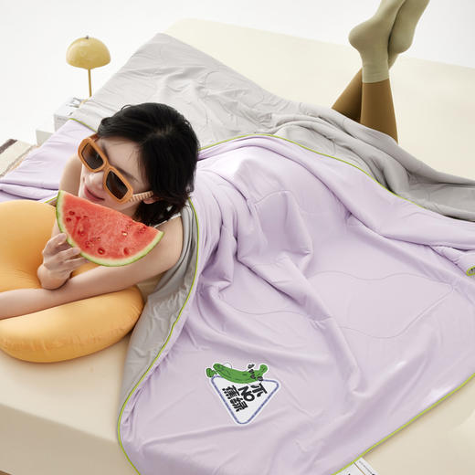 【清仓特惠】自然醒不焦虑硅胶凉感被西瓜波波被子冰淇淋凉感冰丝夏凉被夏季儿童空调被可机洗LFS（不参与优惠券） 商品图1