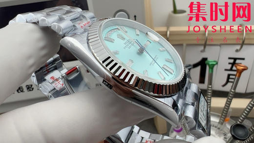 QF配重版 V5版 重量180克+ 冰蓝DD 劳力士星期日历型系列 男士腕表 日志40mm 商品图3