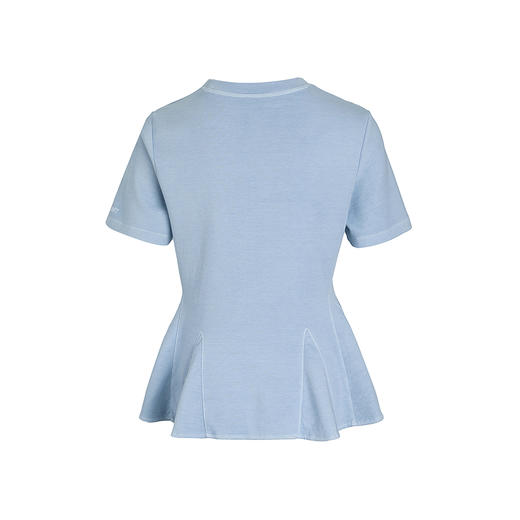 【林栖设计小店】【植物染】荷叶边T恤宽松简约百搭2025秋季新款短袖上衣1952134B 商品图8