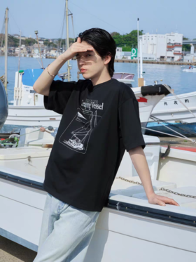 Evistub/E-5XDX626/松休闲短袖T恤男夏季