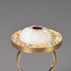 清代和田白玉莲花戒指 商品缩略图4