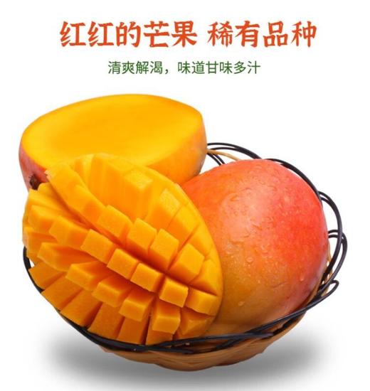 【海南 红玉芒】有贵妃芒的颜，有芒果的型，好吃又小众，果期真的仅仅只有短短的15天果核也是非常薄的，高达85%以上的可食率 商品图0