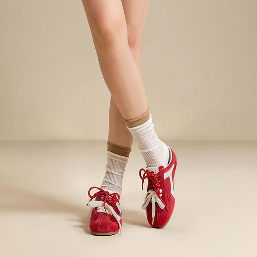 千百度复古休闲包头拖女款复古德训鞋一脚蹬薄底拖鞋A25215903 商品图4