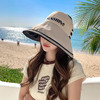 【日系夏季遮阳帽女，新款大沿空顶帽~】夏季遮阳帽女黑胶 大沿空顶帽渔夫帽 防紫外线防晒帽太阳帽-QQ 商品缩略图1
