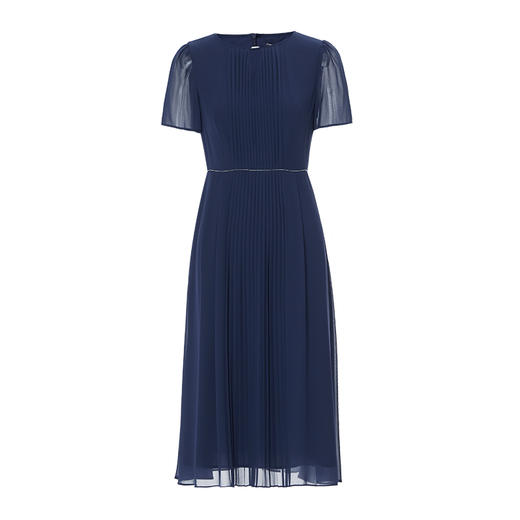 【飘逸薄纱显瘦连衣裙】EITIE爱特爱优雅法式压褶通勤2025夏新款B2507702 商品图11