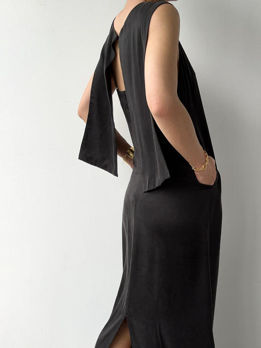 VC｜PF25028 Estonia flap dress [连衣裙 黑 / 浅米 ] 商品图1