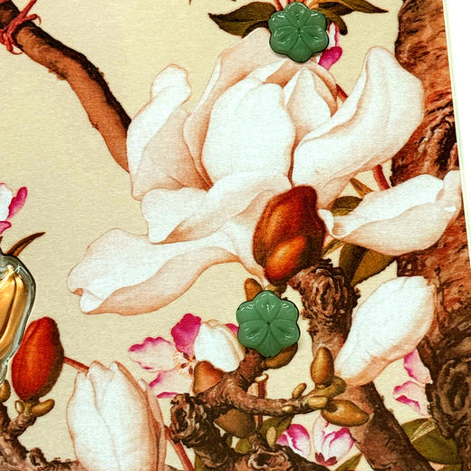 玉堂富贵 玉兰花邮品装饰画 含金0.08克 商品图6