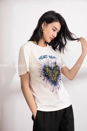 今日推荐-夏季薄款爱心短袖T恤M1-1-喜出