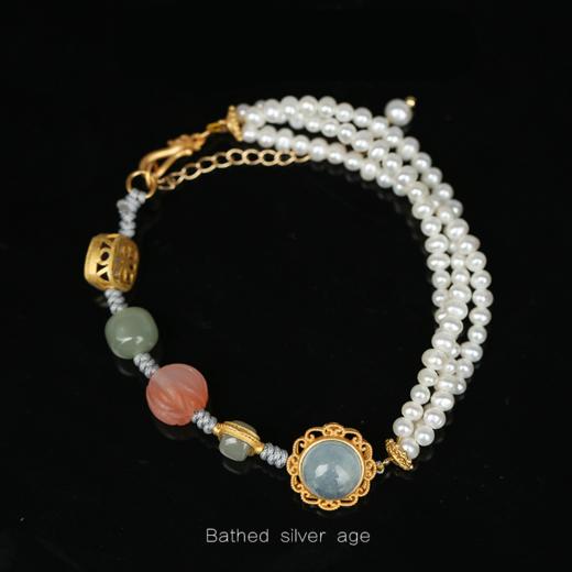 S925银小米珍珠多宝手串 商品图0