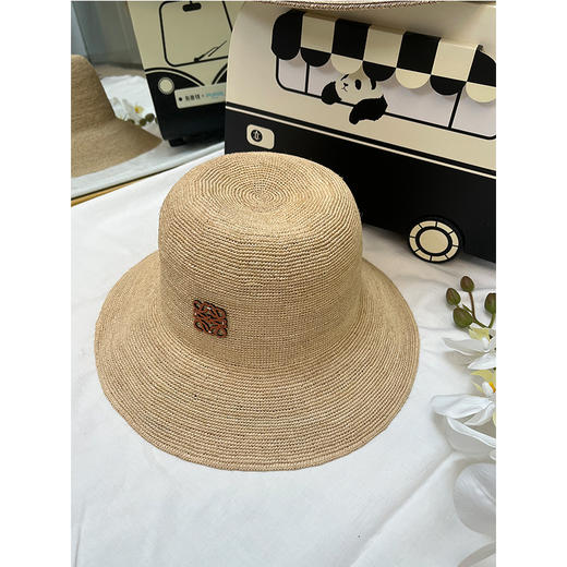 法式慵懒风 拉菲帽盆帽 肌理细密 挺括有型 57cm可调节 折叠便携 轻盈防晒 商品图7