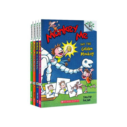 猴子男孩 Monkey Me 4册 大树系列桥梁书 送音频 商品图0