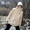熊猫羽绒服男女款新款冬时尚工装中长款保暖抗寒派克羽绒外套 A34CF01628 商品缩略图1