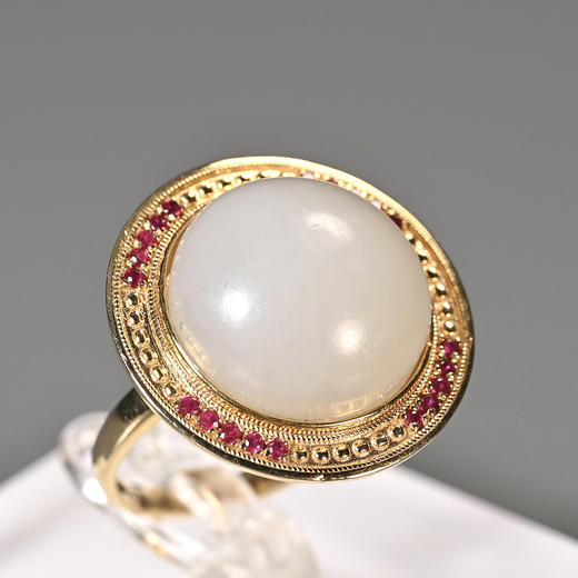 清代和田白玉“白富美”戒指 商品图5