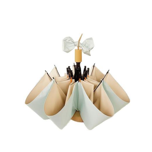 小清新治愈系彩胶自动折叠太阳伞 高颜值防晒晴雨伞 商品图6