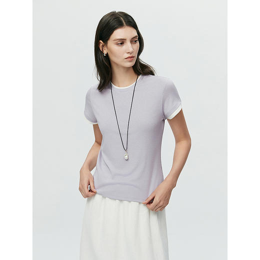 棉仓363601074-初棉假两件雪花T恤 商品图1