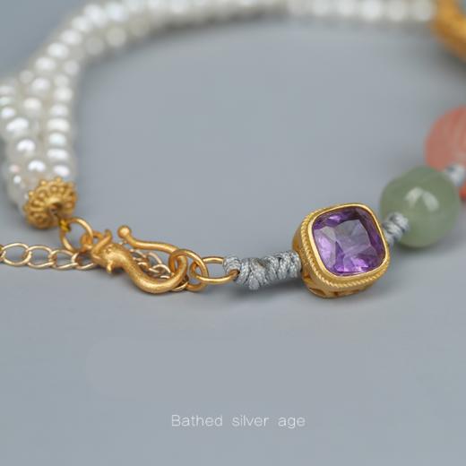 S925银小米珍珠多宝手串 商品图1