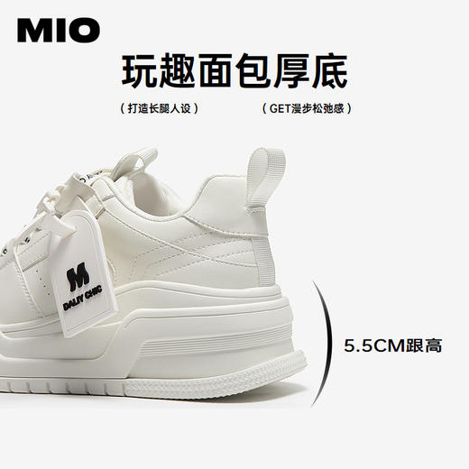 【李宇春同款】MIO米奥休闲板鞋秋新款厚底增高5.5cm小白鞋女M254586872 商品图4