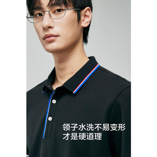 棉仓363802015-合体版凉感丝芙珠地扁机上级领短袖POLO 商品图2