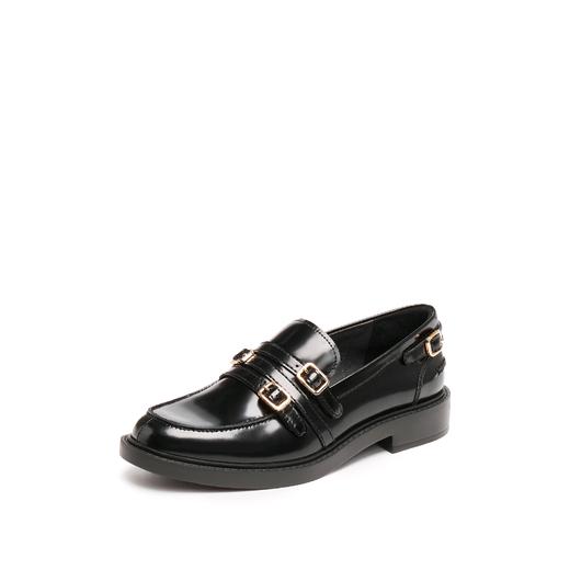 【云粉节】【思加图】BF楼思加图25秋简约搭扣黑色低跟乐福鞋EFI07吊牌价1490，现价1098 商品图0