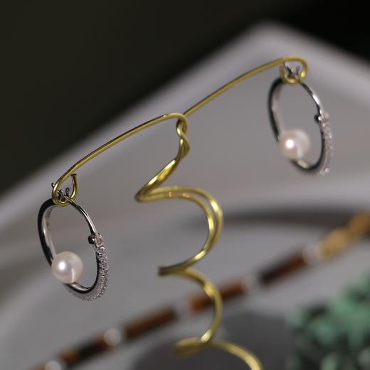 【甄珠贝】弦乐耳扣 天然淡水珍珠6-7mm 925纯银配件 商品图1