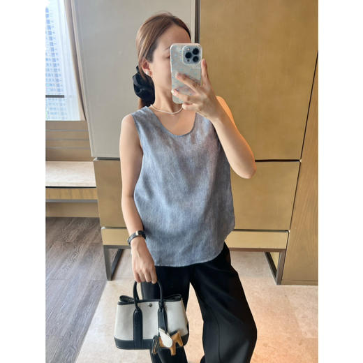2506512    之禾 真丝背心 电力纺蓝色 商品图7
