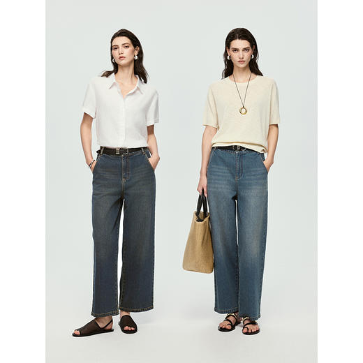 棉仓366619021-初棉九分-奶奶裤牛仔裤 商品图4