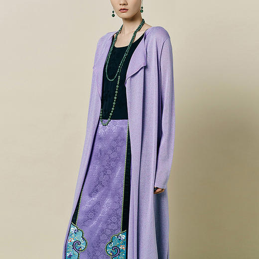 【林栖设计小店】毛织外套肌理感优雅开衩2025早秋新款开衫女1953054 商品图4