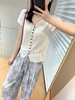 竹节麻小蛮腰V领小飞袖上衣 商品缩略图10