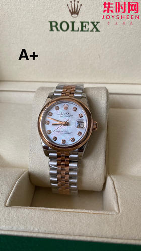 劳力士GS日志31系列 女款日志31mm 间玫金贝母钻面 女士腕表 2236机 新品劳力士女款蚝式日志型腕表31mm 到货