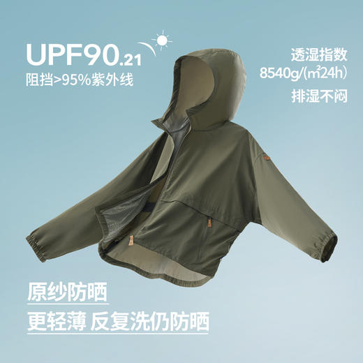 北极狐 女士户外防晒衣2025春夏徒步防泼水外套皮肤衣082512074 商品图2