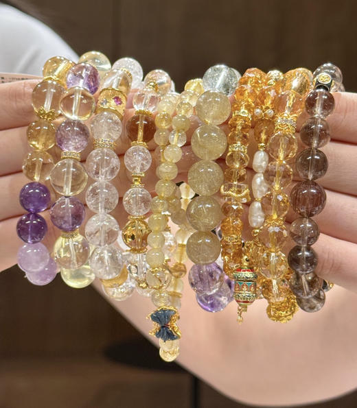 【私藏级原创限定款水晶】labubu同款,一物一证~专属你独一无二的好运,紫超七 绿幽灵 黄水晶 金发晶,招米|旺事业|平安健康|心想事成 商品图0