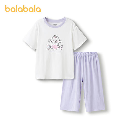 巴拉巴拉儿童睡衣套装男女童家居服小童宝宝中大童空调服纯棉亲肤 商品图4