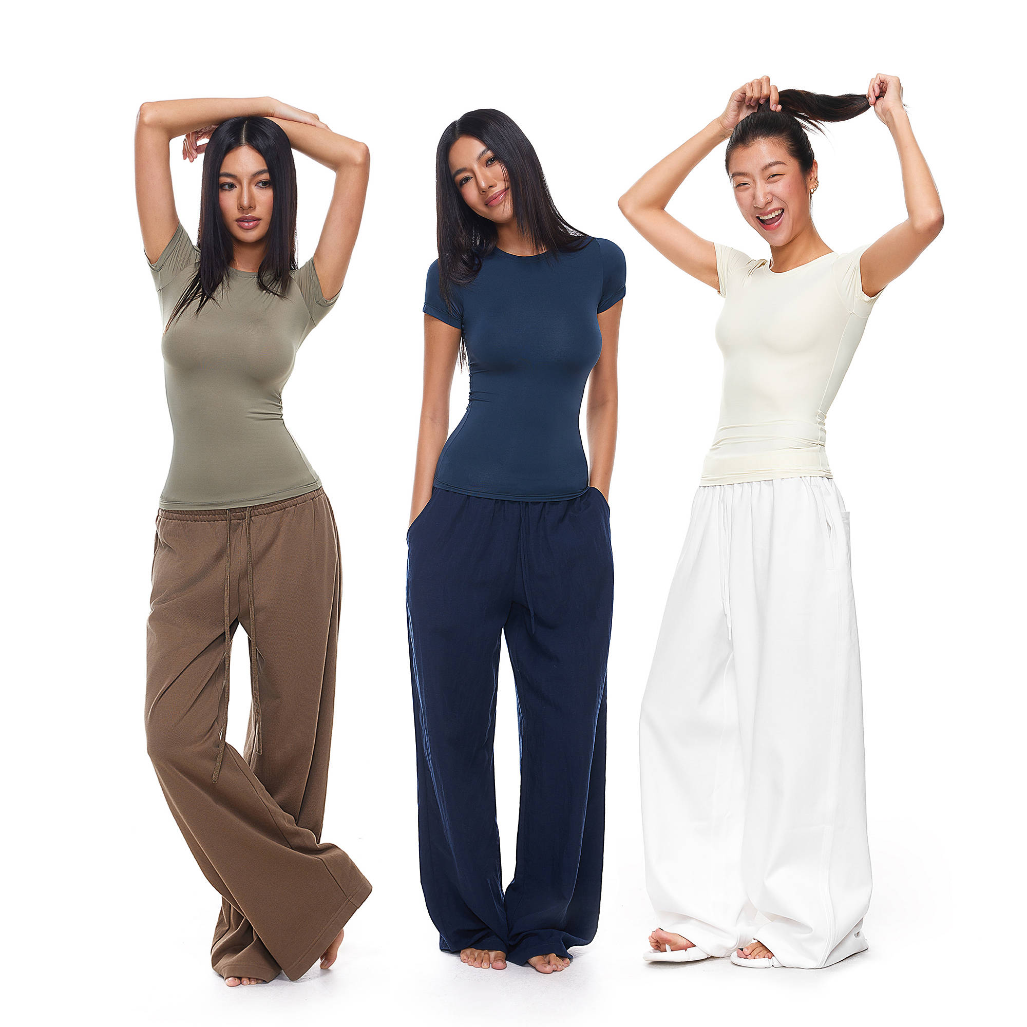 FDR旗舰店 凉感塑形弹力修身短袖t恤女健身运动普拉提训练瑜伽服