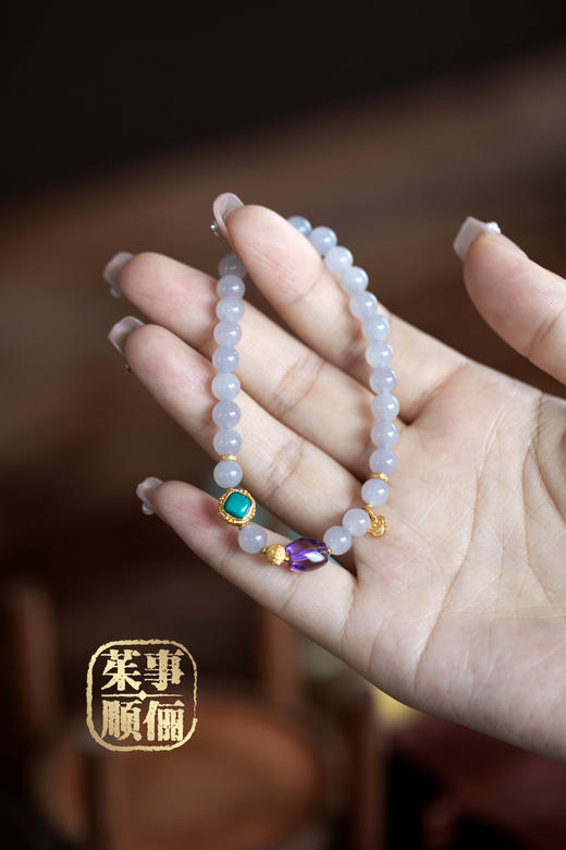 【茱事顺俪】18K金和田玉手链 商品图3