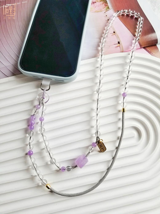 三生石 禅系列 白晶紫晶多用设计长链 商品图6