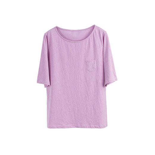 绽放401朵/【多巴胺·水果T】汉麻棉亚麻17周年印花口袋短袖T恤女 商品图4