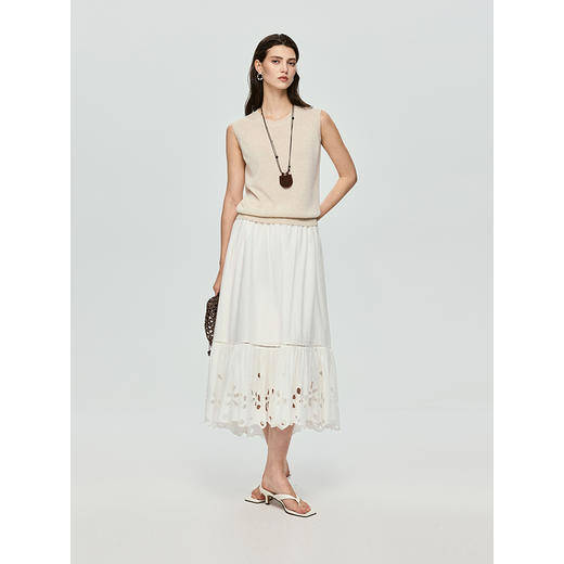 棉仓363635026-初棉莱赛尔亚麻-凉感圆领上衣 商品图1