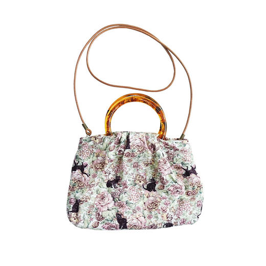 HUJI祤集Sunrise手提斜挎包插画猫猫 商品图0