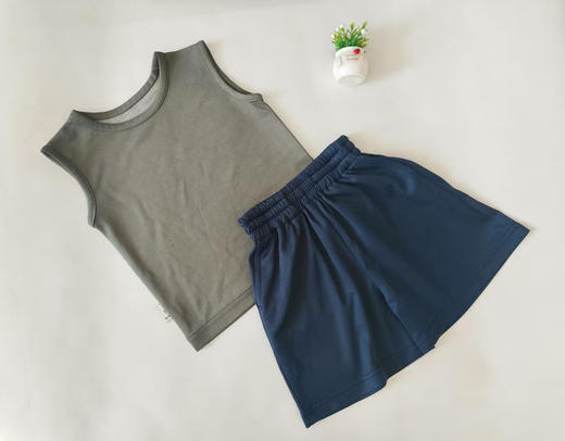 【儿童背心坎肩套装体能系列】儿童透气夏季亲子款背心短裤系列jw 商品图0