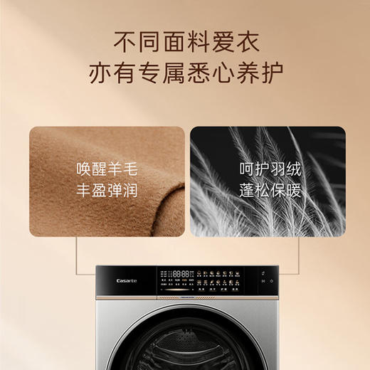 卡萨帝【国家补贴】12公斤 滚筒洗衣机 PTC洗烘一体机 养护湿洗 3D透视烘干 汉麻灰色 12公斤洗烘一体机 商品图3
