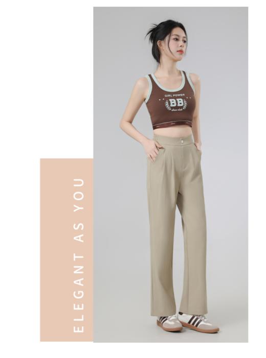 🌸显瘦百搭の腰部压褶乳胶棉休闲裤🤩【子载-百搭显瘦腰部压褶乳胶棉休闲裤666--6980】立体压褶腰头+微弹乳胶棉=藏住小肚腩！ 🌟垂感神裤管 商品图0