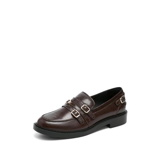 【云粉节】【思加图】BF楼思加图25秋简约搭扣黑色低跟乐福鞋EFI07吊牌价1490，现价1098 商品图1