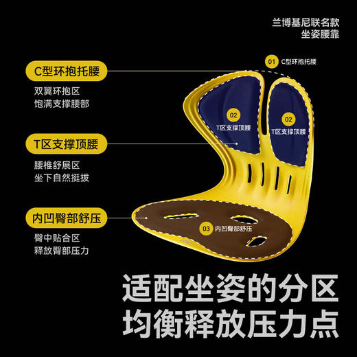 【分仓直发包邮】左点兰博基尼联名款坐姿腰靠ZD-HYKD2407-L 商品图4