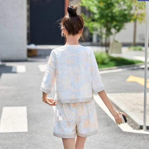 2025年新款夏季时尚气质时尚洋气质显瘦漂亮一整套休闲套装WQE8908MX 商品图1