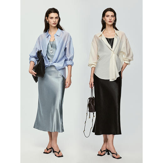 棉仓363616038-初棉醋酸流动感气质连衣裙 商品图4