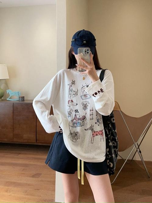 韩代松弛感小众洋气宽松对季节防晒罩衫 商品图4